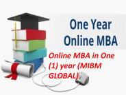 Online MBA in One (1) year in India