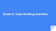 Guide to Team Building Activities - FusionTeamBuilding