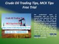 Crude Oil Trading Tips, MCX Tips Free Trial PowerPoint PPT Presentation