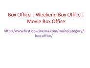 Box Office | Weekend Box Office | Movie Box Office