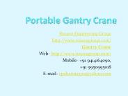 Portable Gantry Crane