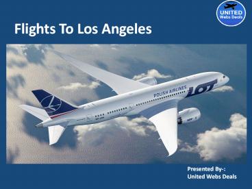 Cheap Flights To Los Angeles