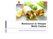 Restaurant in Udaipur Multi Cuisine