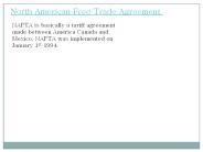 north american free trade agreement