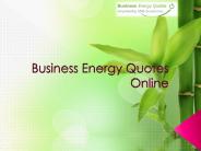 Business Energy Quotes Online