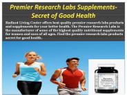 Premier Research Labs Supplements-Secret of Good Health