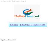 DallasDesi – Dallas Indian Meditation Health