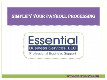 Simplify Your Payroll Processing