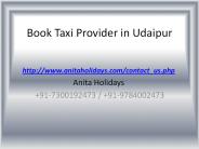 Book Taxi Provider in Udaipur