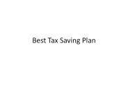 Best tax saving plan