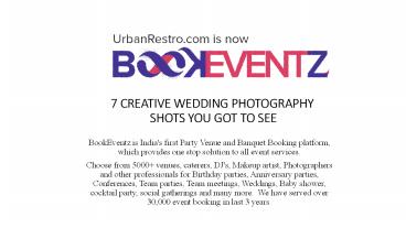 Best Creative Wedding Photography Shots You Got to See