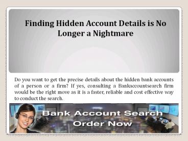 Finding Hidden Account Details is No Longer a Nightmare