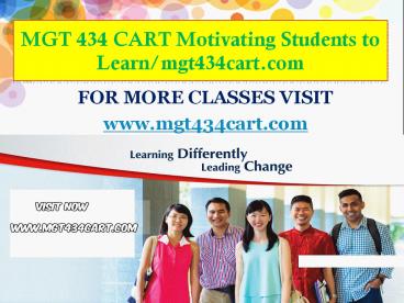 MGT 434 CART Motivating Students to Learn/mgt434cart.com