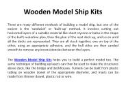 Wooden Model Ship Kits