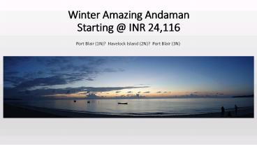 Winter Amazing Andaman Tours with SOTC Holidays
