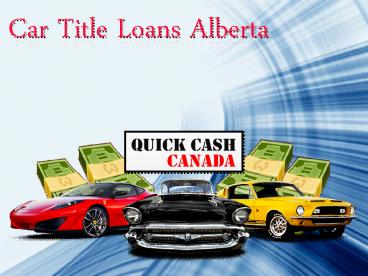 Car Title Loans Alberta
