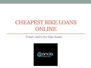 Cheapest bike loans online