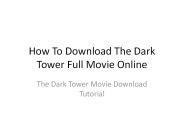 The Dark Tower 2017 Full Movie Download