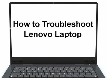 How to troubleshoot lenovo laptop