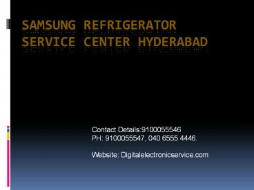 Samsung Refrigerator Service Center Hyderabad