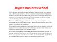 Jaypee Business School Noida| Top MBA colleges in Delhi NCR|  JBS Best Business School UP