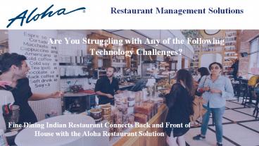 Hospitality Epos System | Aloha Epos