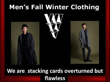 Mens Fall Winter Clothing