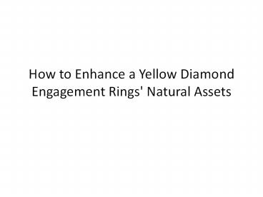 Yellow diamond engagement rings