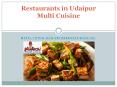 Restaurants in Udaipur Multi Cuisine PowerPoint PPT Presentation