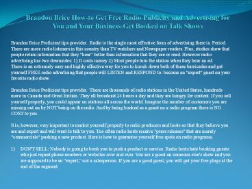 Brice Media Group Everything You Need To Know About Online Radio