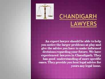 Chandigarh Lawyers