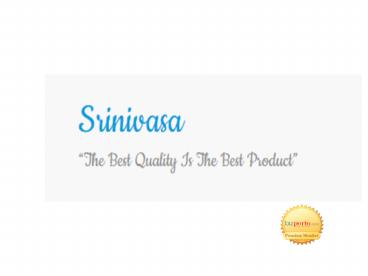 Dining Equipment Manufacturing Company in Pune – Srinivasa