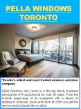 Pella Windows Toronto PowerPoint PPT Presentation