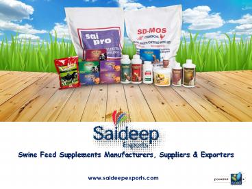 Swine Feed Premix Manufacturers