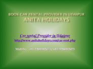 Book Car rental Provider in Udaipur