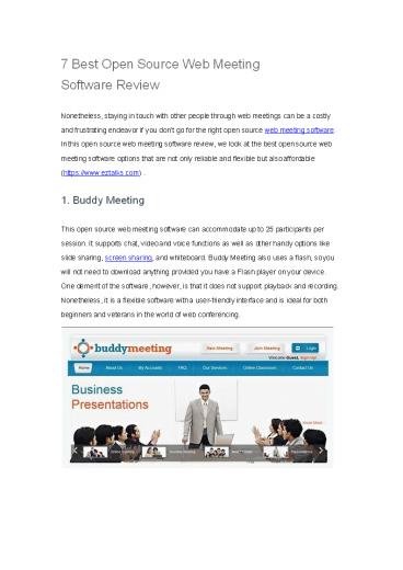 ezTalks: Sharing Best Open Source Web Meeting Software Review