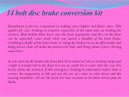 14 bolt disc brake conversion kit