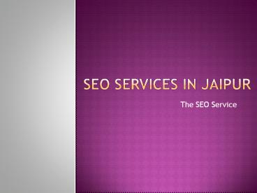 Best Seo Company in Jaipur