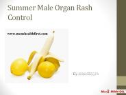 Summer Male Organ Rash Control
