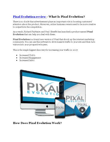 Pixal Evolution Review - $24,700 BONUS & DISCOUNT