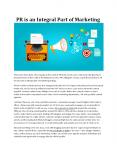 PR is an Integral Part of Marketing PowerPoint PPT Presentation