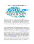 What are Advantages of Digital PR PowerPoint PPT Presentation