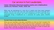 Car service in Fort Lauderdale