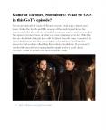 Game of Thrones, Stormborn: What we GOT in this GoT’s episode? PowerPoint PPT Presentation
