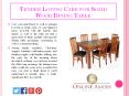 Tender Loving Care for Solid Wood Dining Table PowerPoint PPT Presentation