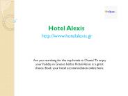 Book  Chania Best Hotels