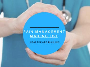 Pain Management Mailing List