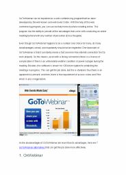 Best 6 GoToWebinar Alternatives in 2017