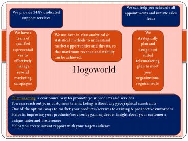 Hogoworld Telesales services