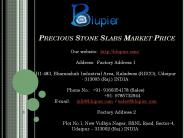 Precious Stone Slabs Market Price